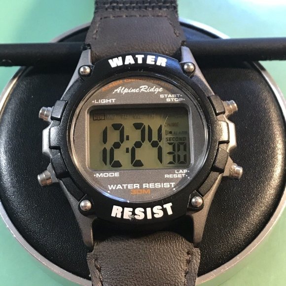 Alpine Ridge Chronograph Mens Wrist Watch 30M Alarm Water Resist - Picture 7 of 7